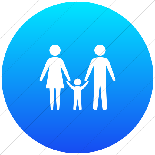 Flat Circle White On Ios Blue Gradient Ocha