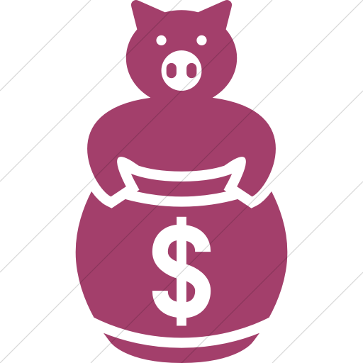 Simple Pink Iconathon Pork Barrel Spending Icon