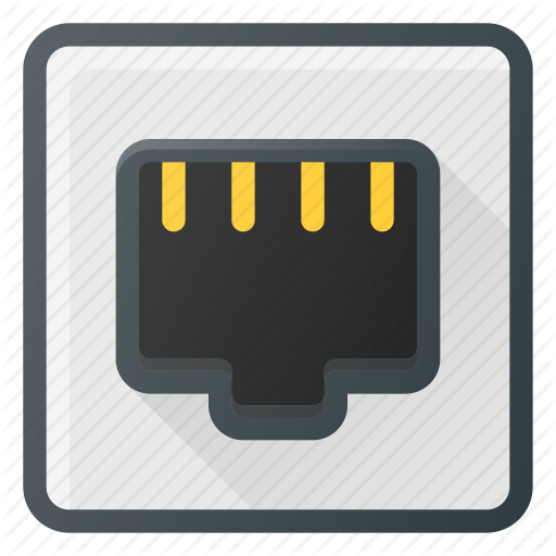 Ethernet, Network, Plug, Port Icon