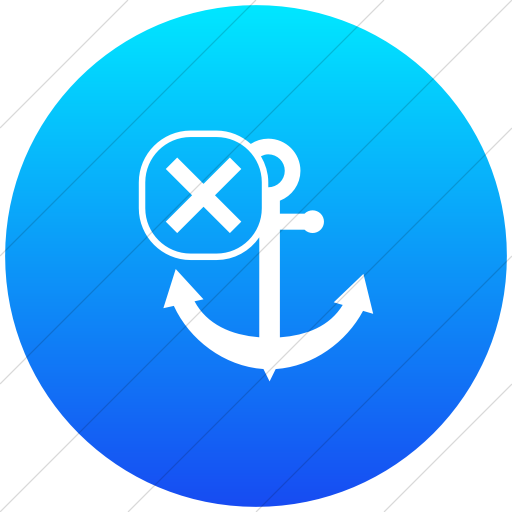 Flat Circle White On Ios Blue Gradient Ocha