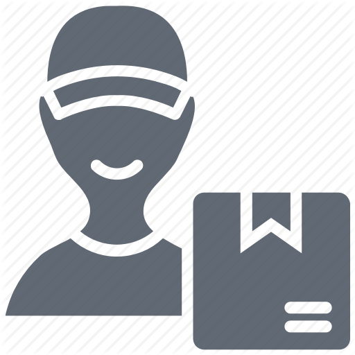 Courier Service, Delivery Boy, Man, Person, Postman Icon