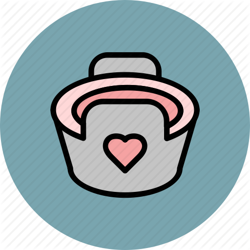 Baby, Heart, Infant, Potty, Shaped Icon