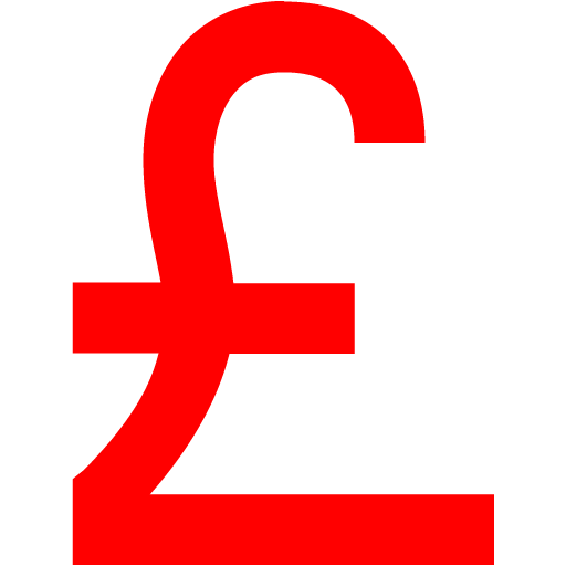 Red British Pound Icon