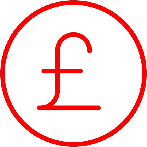 Red Pound Icon