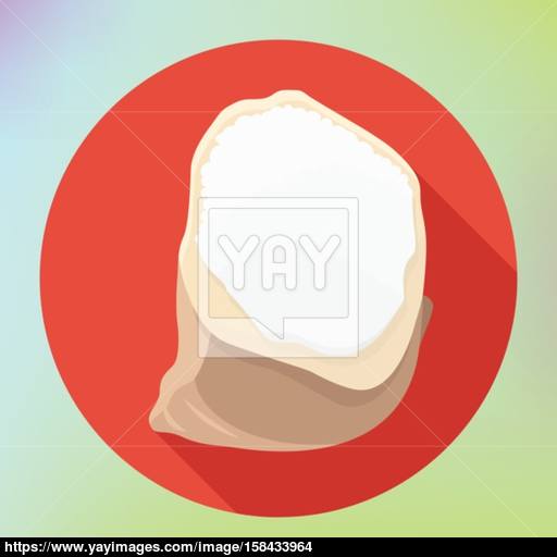Flour Powder Sack Bag Icon Vector