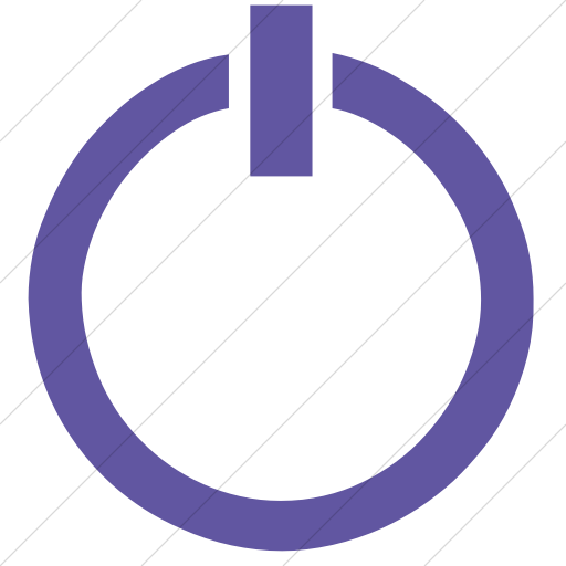 Simple Purple Classica Power Button Icon