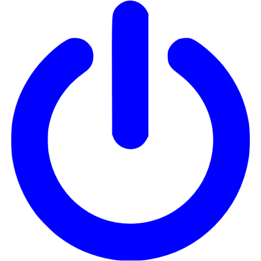 Blue Power Icon