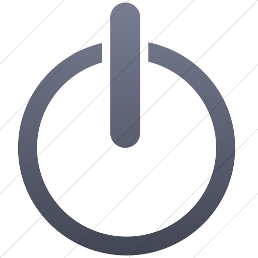 Simple Blue Gray Gradient Classica Power On Off Icon