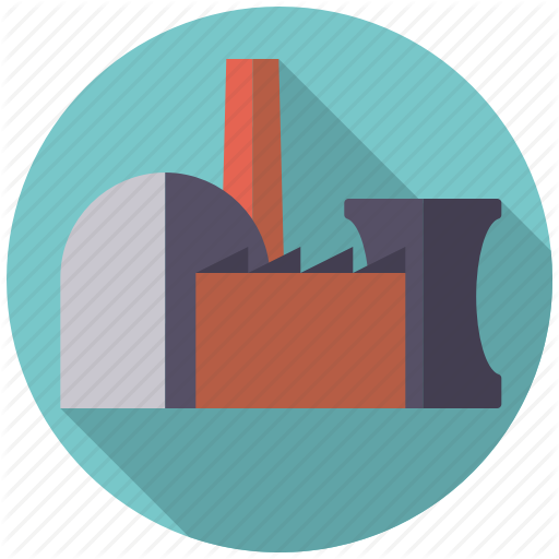 Building, Energy, Industry, Nuclear Power, Power Plant Icon