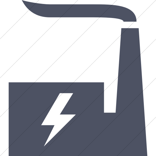 Simple Blue Gray Iconathon Power Plant Icon