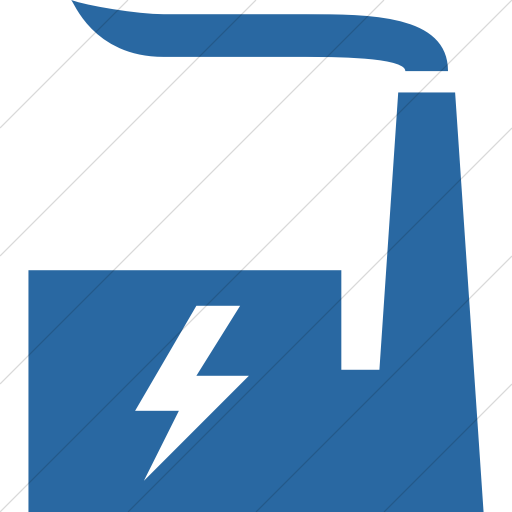 Simple Blue Iconathon Power Plant Icon