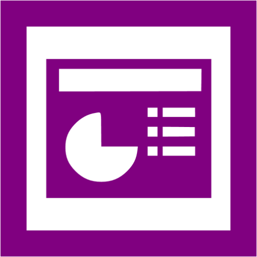 Purple Powerpoint Icon