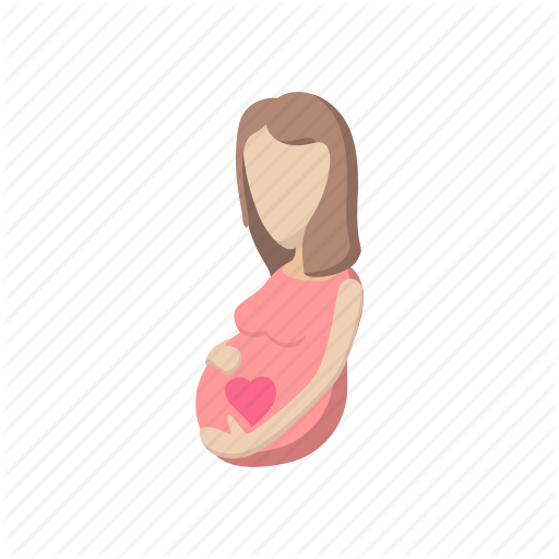 Belly, Cartoon, Female, Motherhood, Pregnancy, Pregnant, Woman Icon