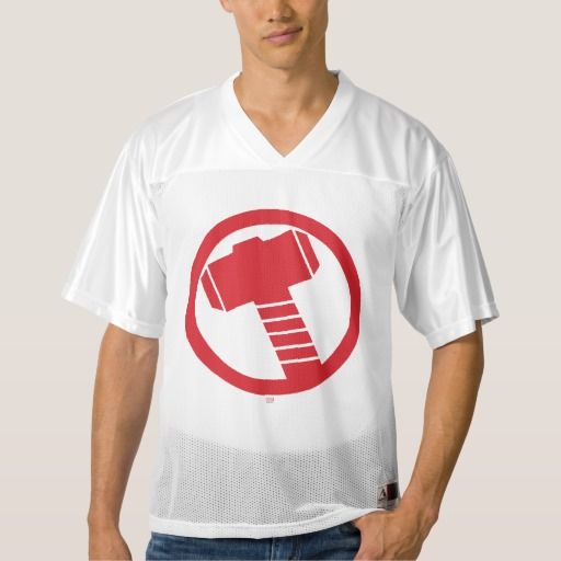 Sided Mighty Thor Logo Add Your Name Men's Football Jersey