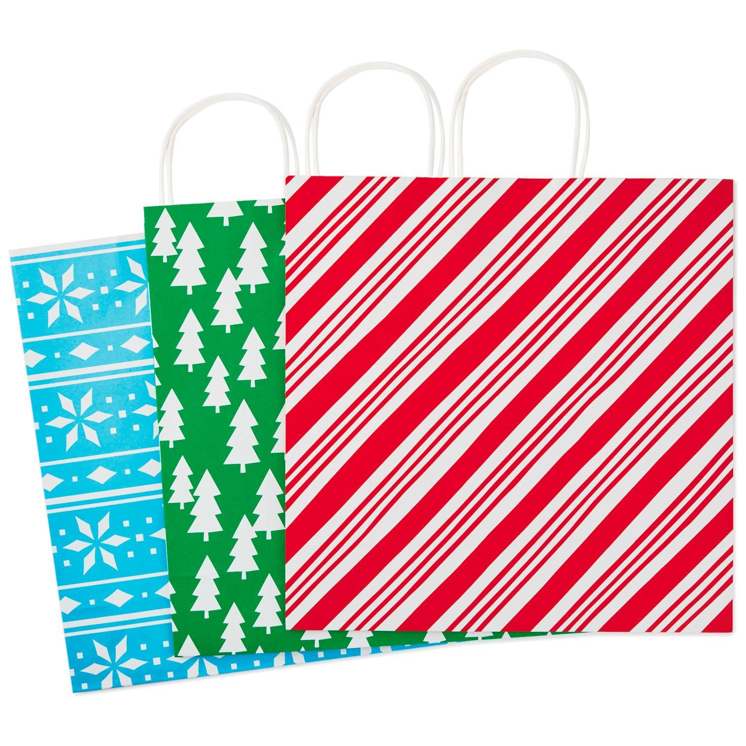 Plaid And Gingham Pack Large Gift Bags