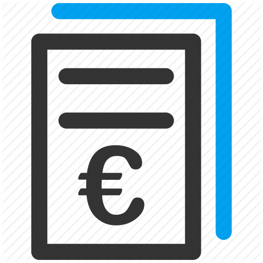 Business, Euro, European, Invoices, Price List Icon
