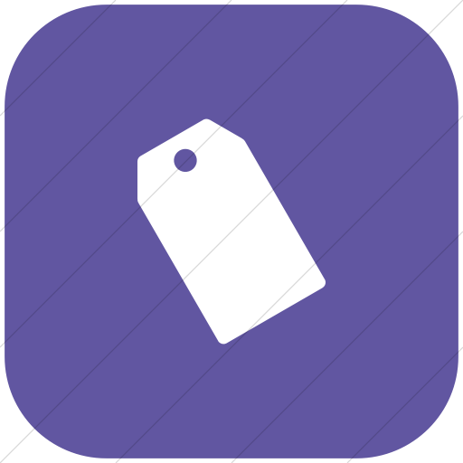 Flat Rounded Square White On Purple Foundation Price