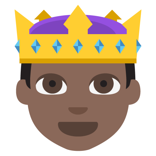 Prince Dark Skin Tone Emoji Emoticon Vector Icon Free Download