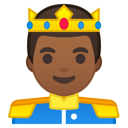 Prince Medium Dark Skin Tone Icon Noto Emoji People Profession
