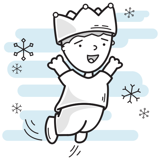 Crown, Lord, Prince, Leaping, Boy, King, Christmas Icon