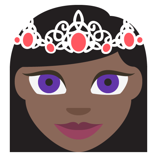 Princess Dark Skin Tone Emoji Emoticon Vector Icon Free Download