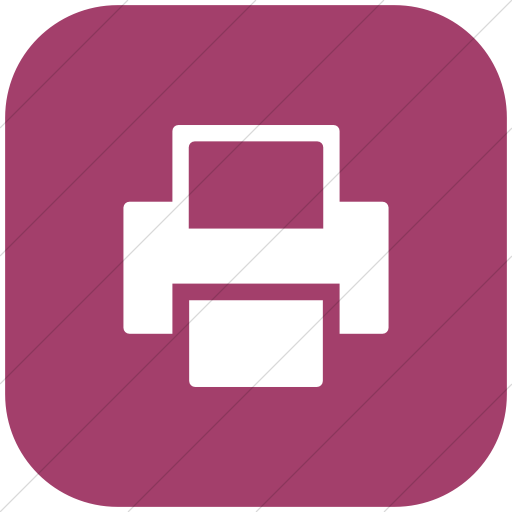 Flat Rounded Square White On Pink Foundation Print Icon