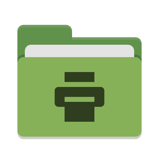 Folder Green Print Icon Papirus Places Iconset Papirus