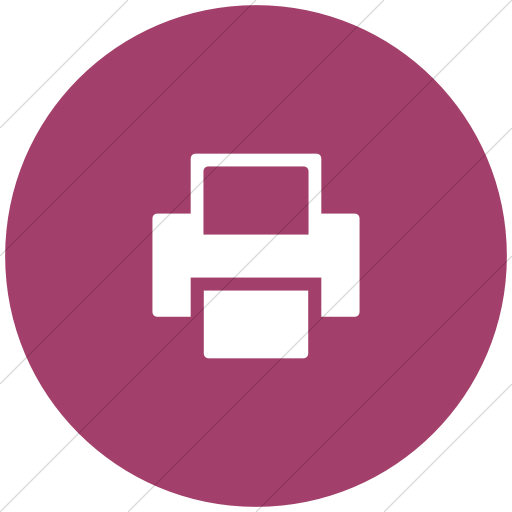 Flat Circle White On Pink Foundation Print Icon