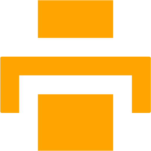 Orange Print Icon