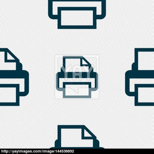 Print Sign Icon Printing Symbol Seamless Abstract Background