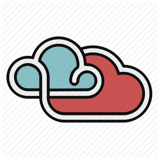 Cloud, Hybrid Cloud, Private, Public, Server, Storage Icon