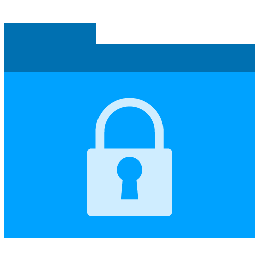 Private, Folder Icon Free Of Phlat Blue Folders Icons