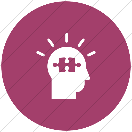 Flat Circle White On Pink Iconathon Problem Based