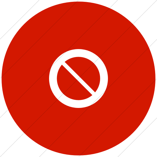 Flat Circle White On Red Foundation Prohibited Icon