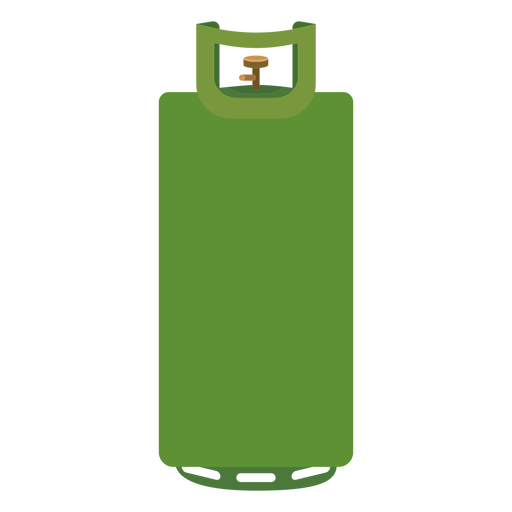 Green Gas Cylinder Illustration