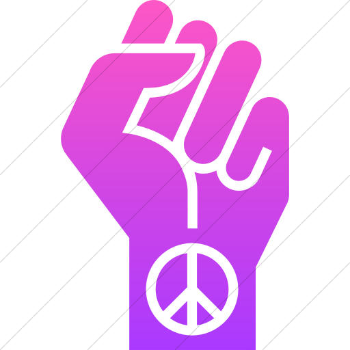 Simple Ios Pink Gradient Iconathon Peaceful Protest Icon