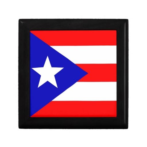 Puerto Rico Flag Keepsake Box Box