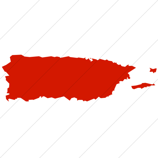 Simple Red Us States Puerto Rico Icon
