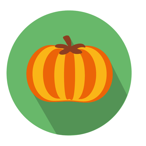 Pumpkin Flat Circle Icon