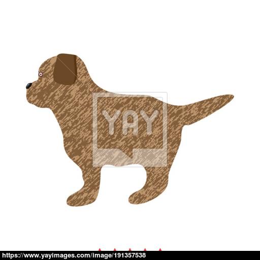 Puppy Icon Different Color Vector