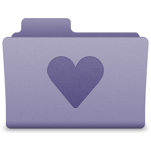 Purple Love Folder Icon
