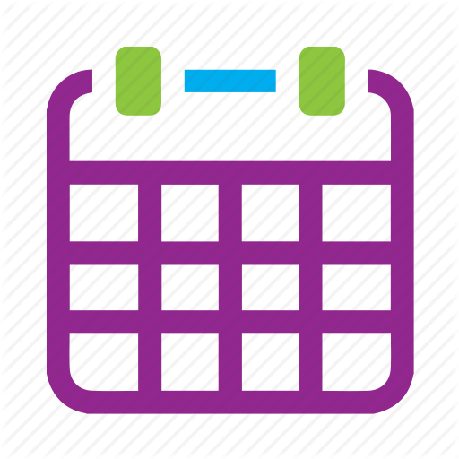 Calender, Date, Purple, Time Icon