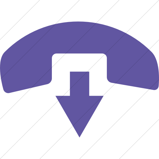 Simple Purple Raphael Phone Hang Up Icon