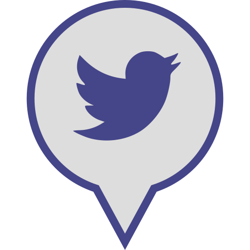 Pin, Social, Media, Logo, Twitter Icon