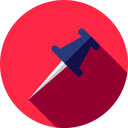 Push Pin, Tools And Utensils, School Material Icon