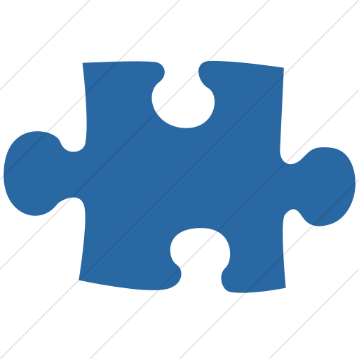 Simple Blue Classica Puzzle Piece Icon