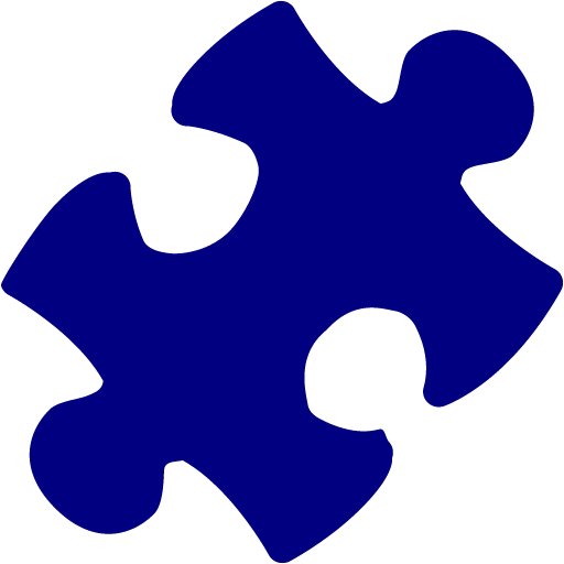 Navy Blue Puzzle Icon