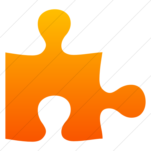 Simple Orange Gradient Bootstrap Font Awesome Puzzle