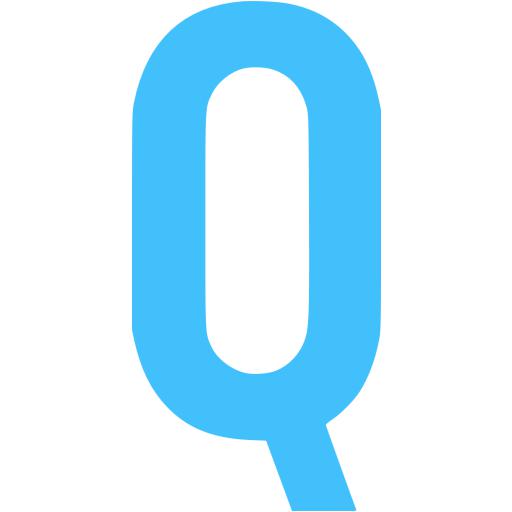 Caribbean Blue Letter Q Icon