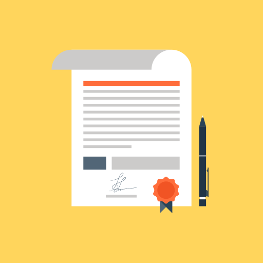 Contract Icon Free Of Office And Business Icons